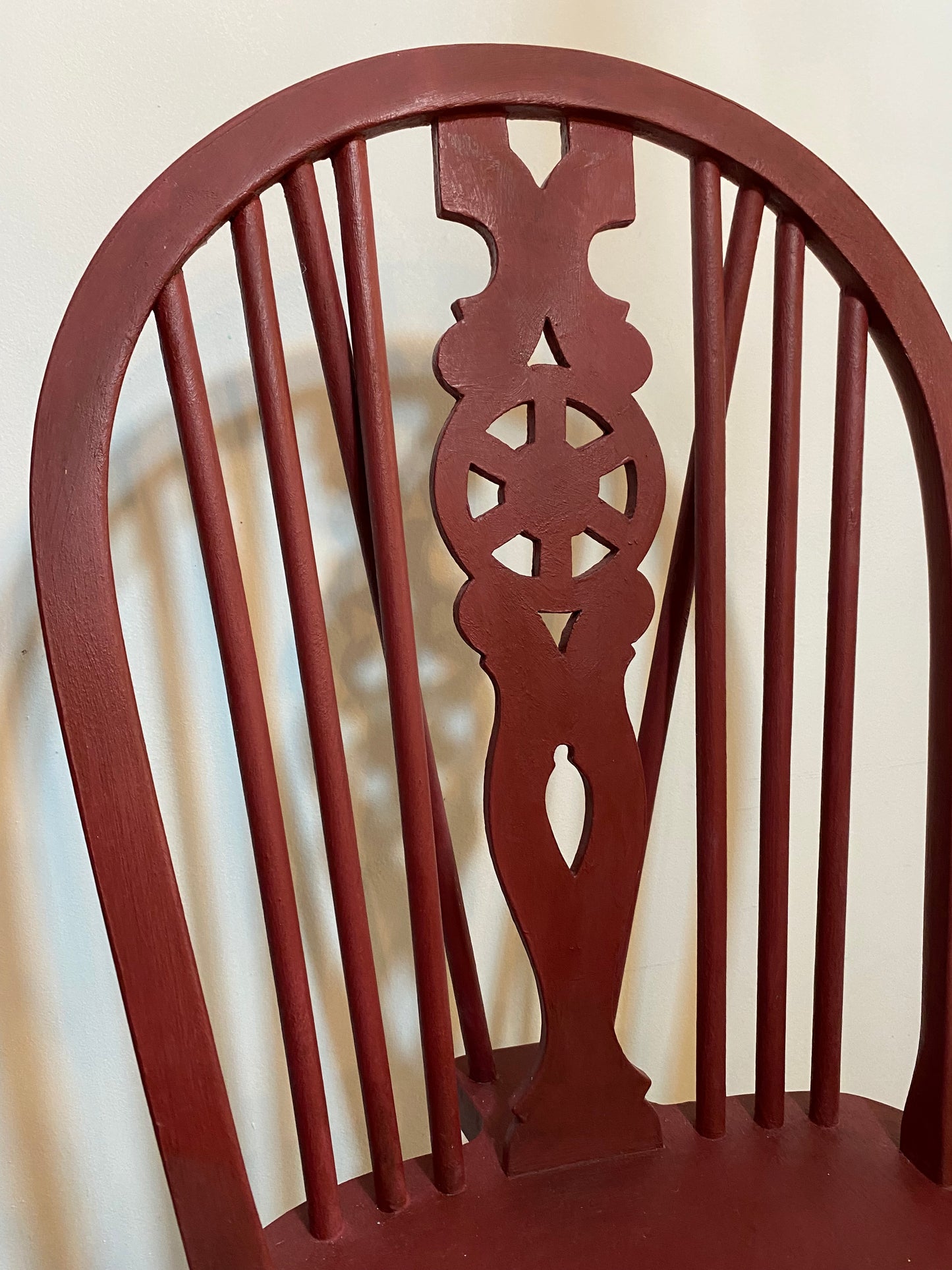 Burgundy Wheelback Chair