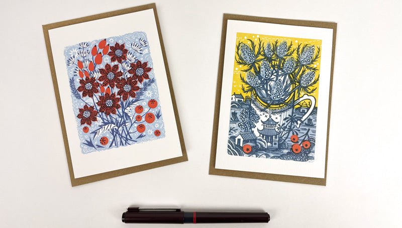 Frost Flowers and Sea Holly Notecards