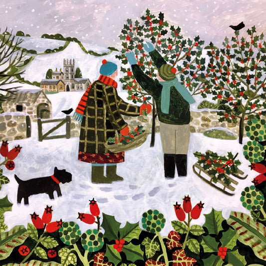 Gathering the Holly Chistmas Card Pack of 8