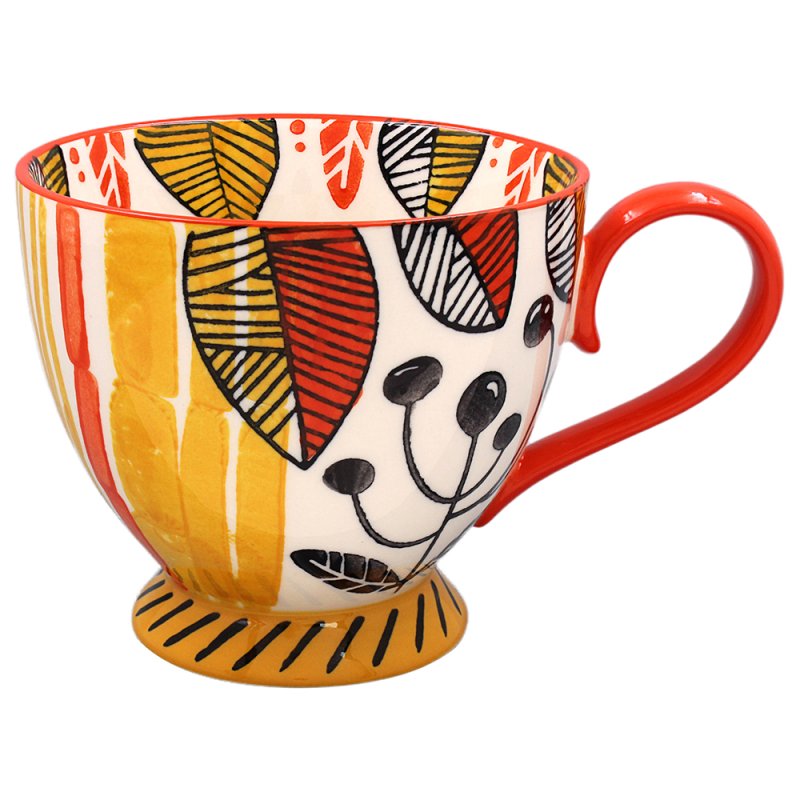Hand Painted Footed Mug