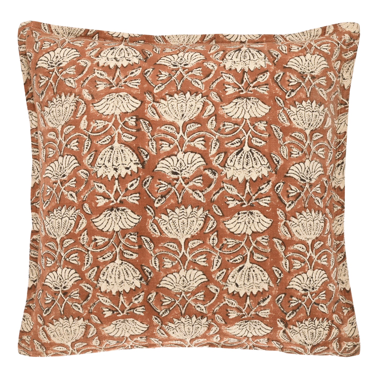 Martta Handblock Print Cushion - Spice