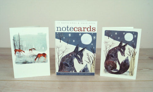 Midnight Fox - Woodland Clearing Notecards