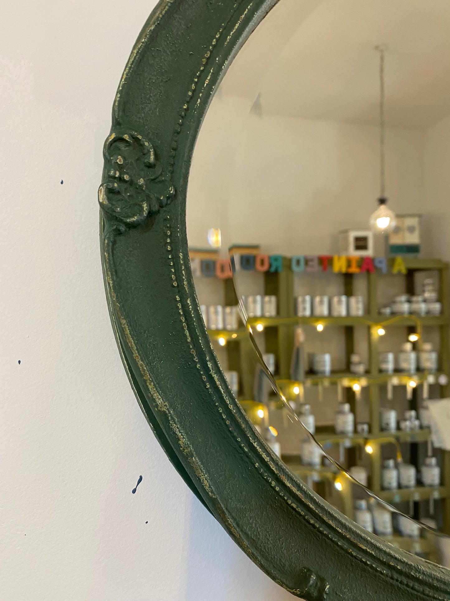 Oval Distressed Bevelled Mirror