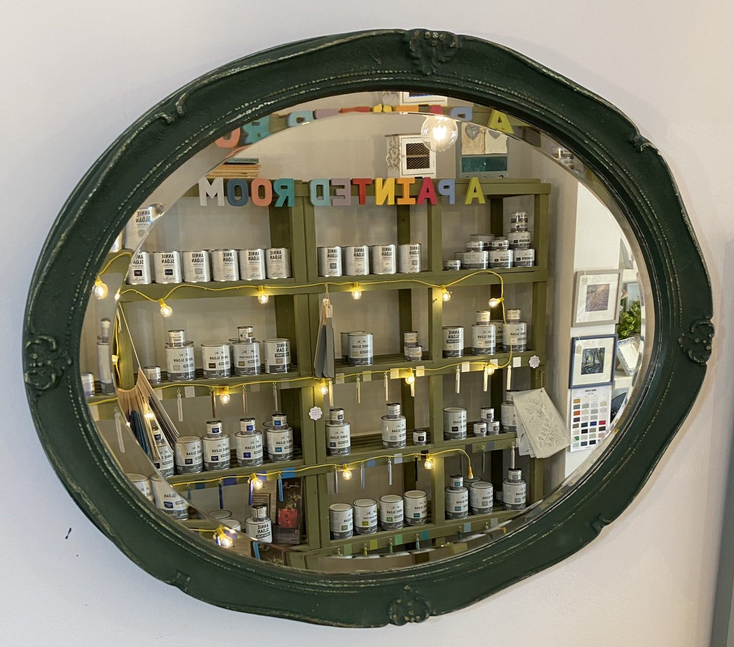 Oval Distressed Bevelled Mirror
