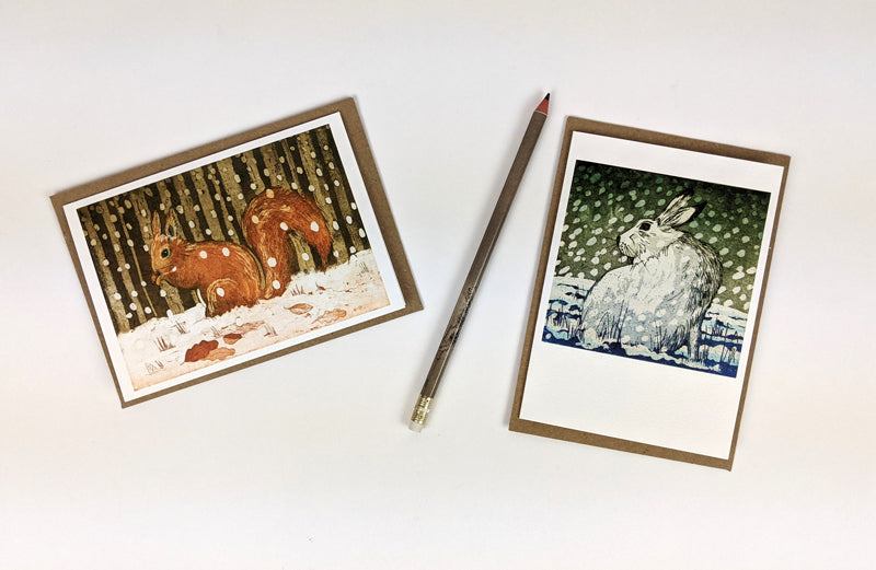 Red Squirrel - Mountain Hare Notecards