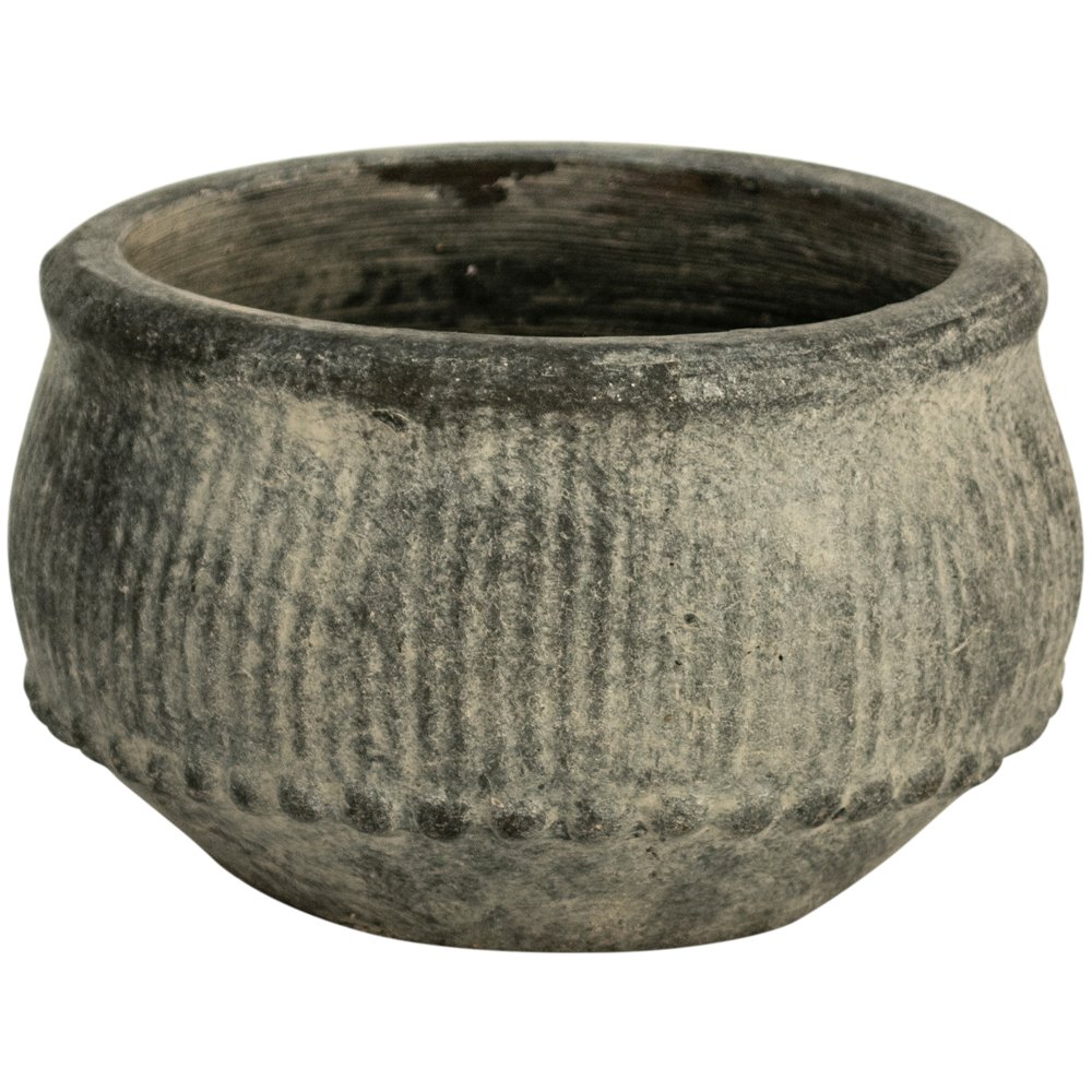 Ribbed Grey Wash Planters
