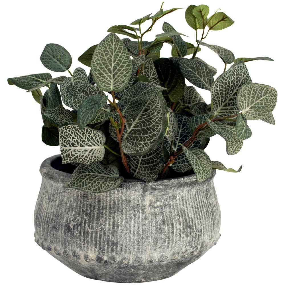 Ribbed Grey Wash Planters