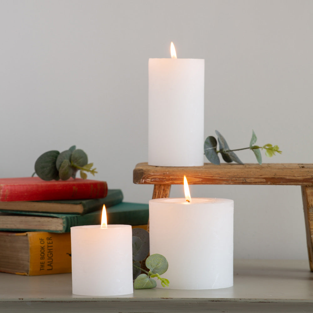 Rustic Pillar Candles