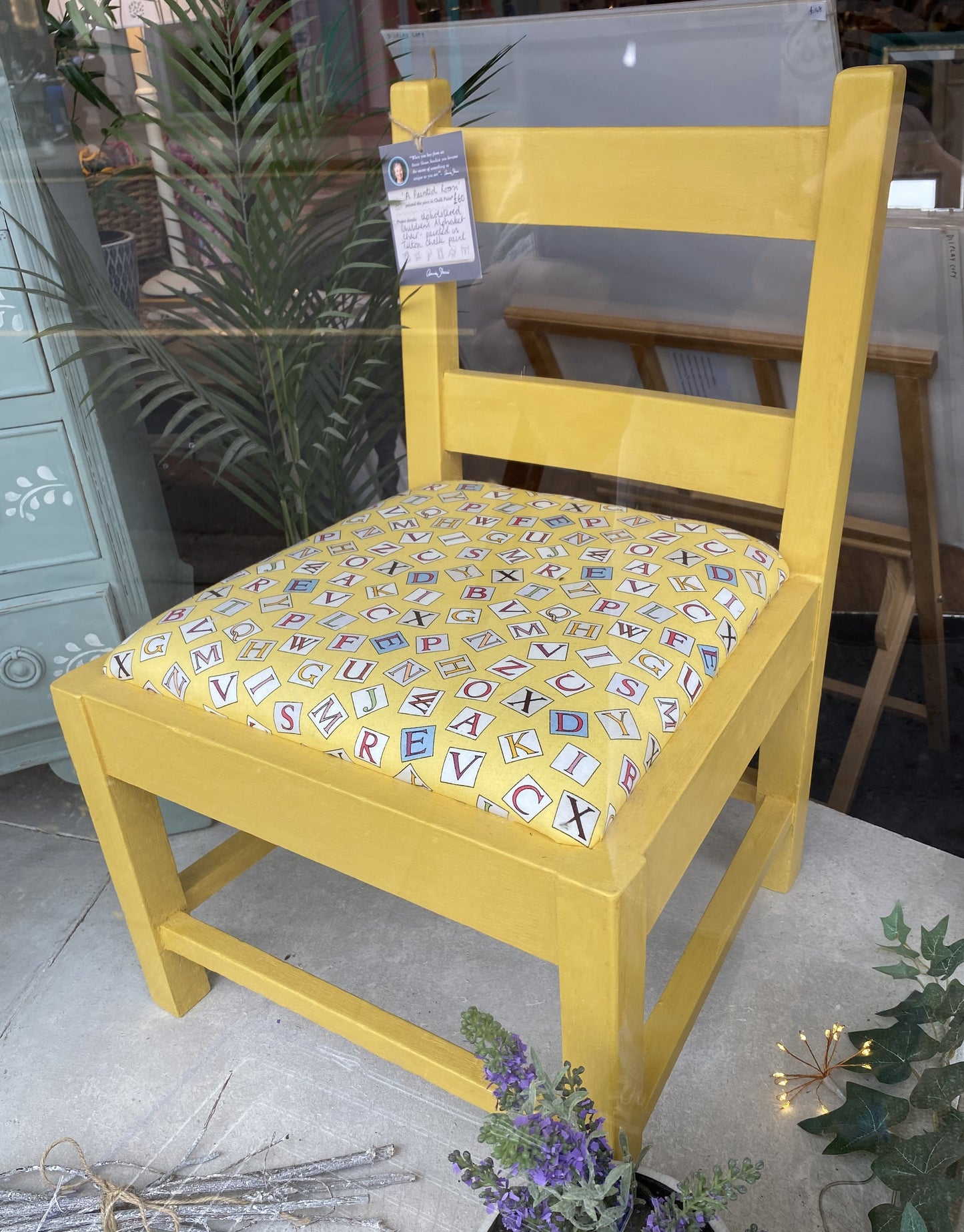 Upholstered Child's Alphabet Chair