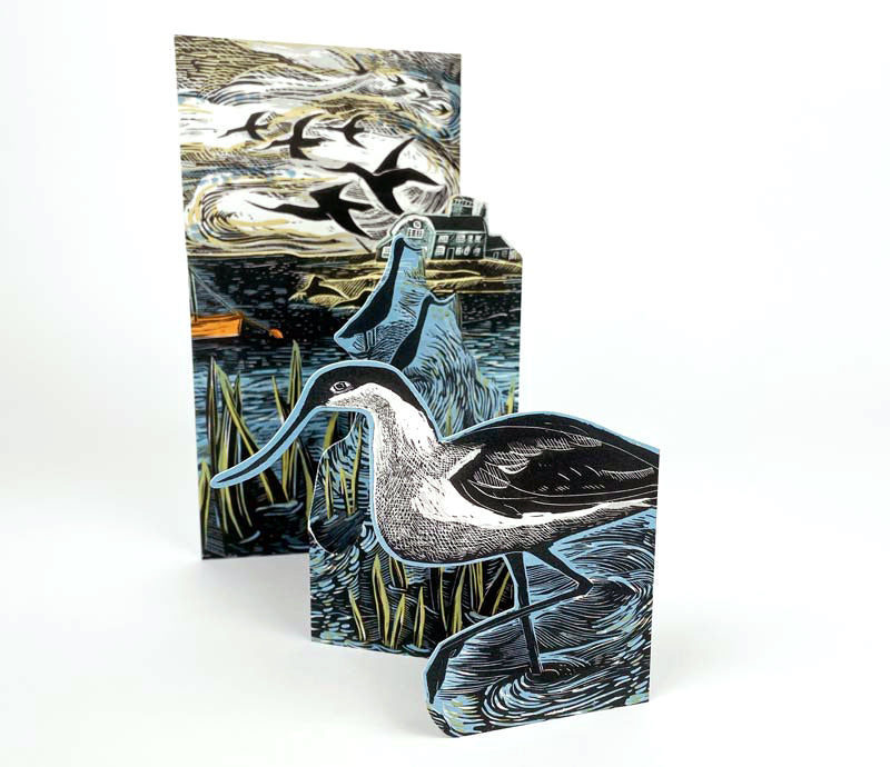 Avocets at Blakeney 3D Card