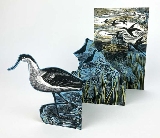 Avocets at Blakeney 3D Card