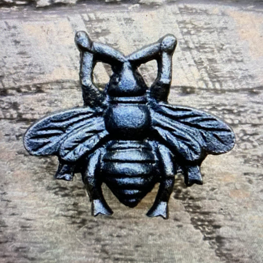 Bee Knob Cast Antique Iron 40mm