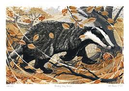 Blustery Day Badger Card