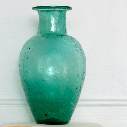 Chambal Recycled Glass Teal Vase