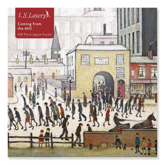 L S Lowry: Coming From the Mill 500 Piece Jigsaw Puzzle