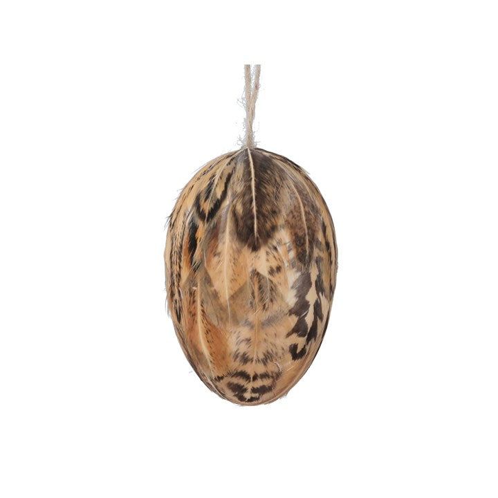 Feathered Egg Hanging Decoration