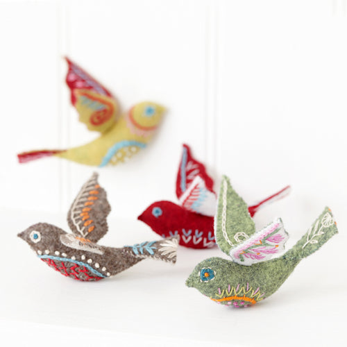 Folk Birds Embroidery Kit