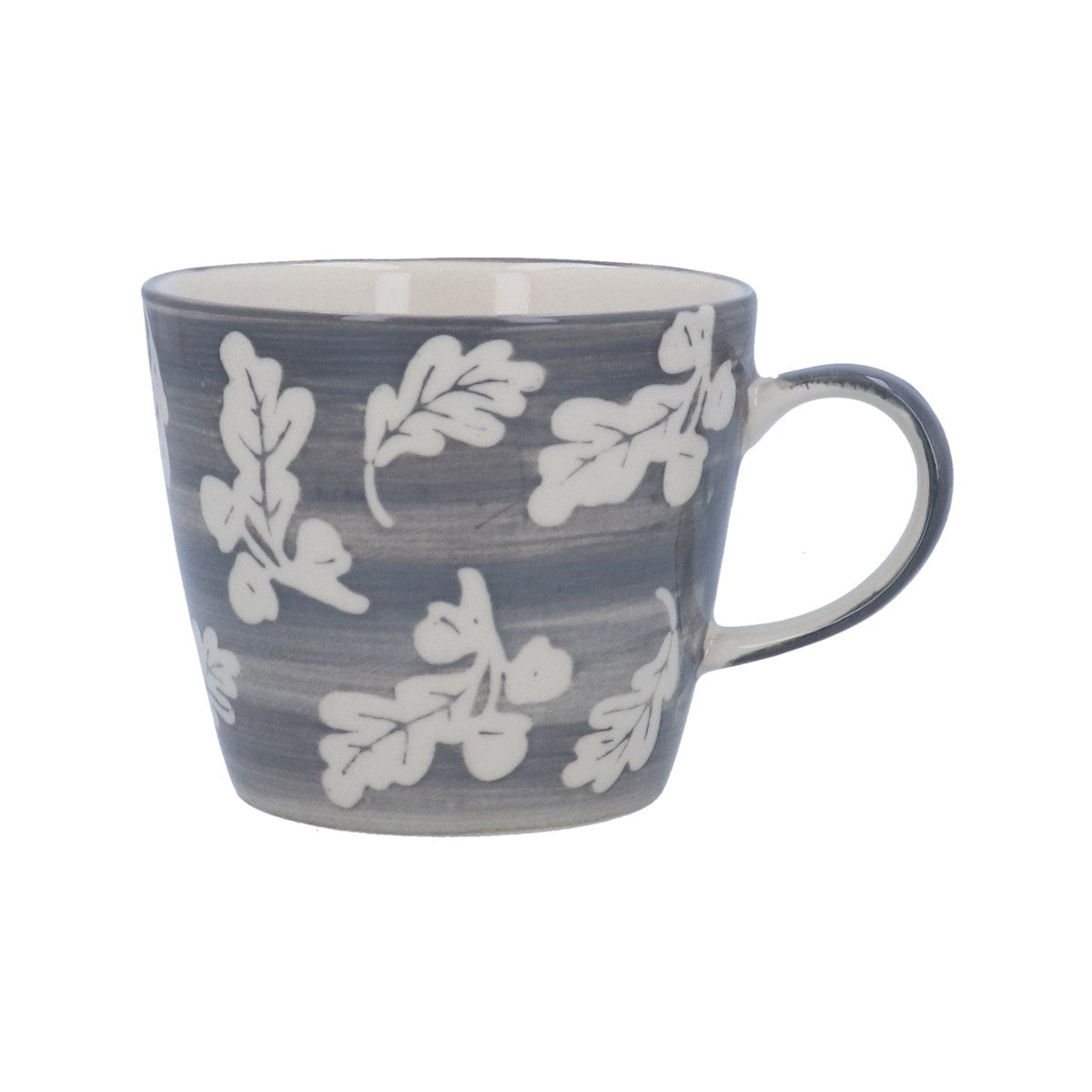 Grey Oak Leaves Mug