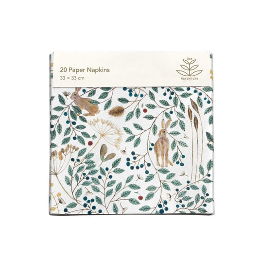 Hares and Berries Paper Napkins