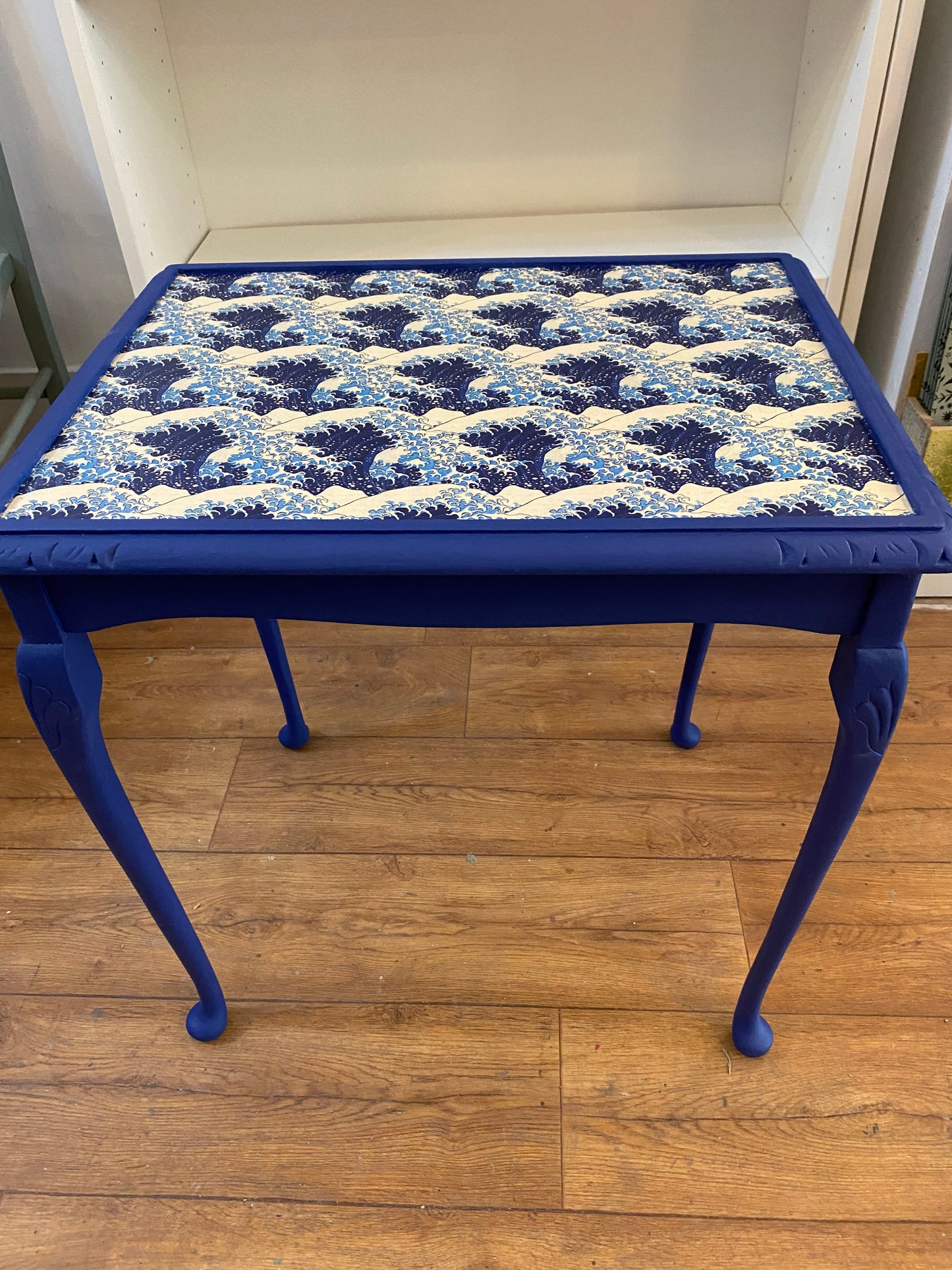 Napoleonic Blue Chalk Painted Side Table