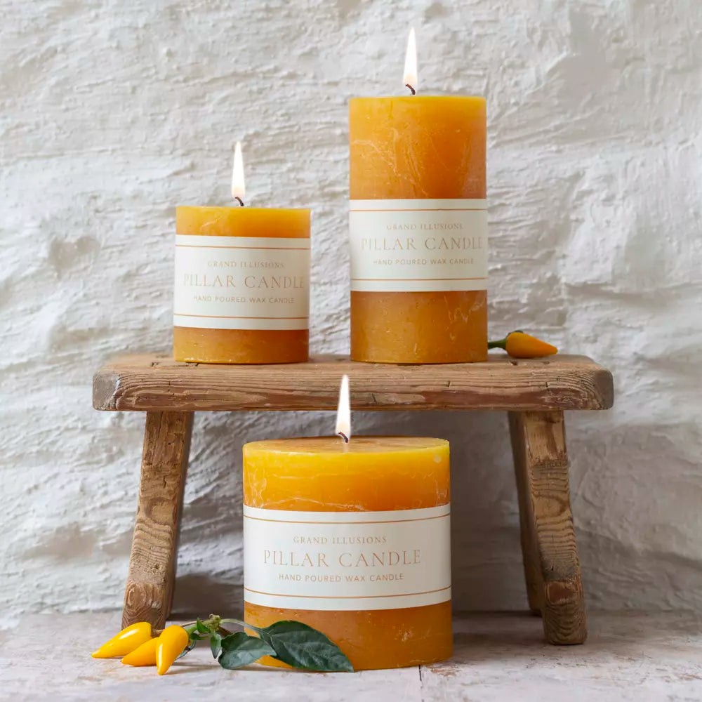 Rustic Pillar Candles