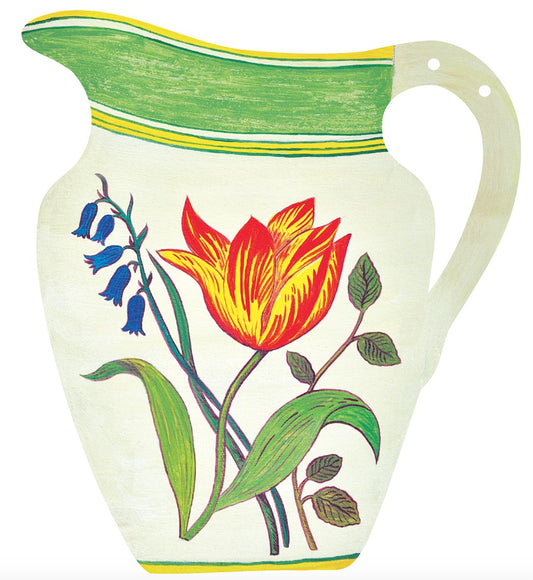 Pottery Bunting - 6 Decorative Floral Jugs