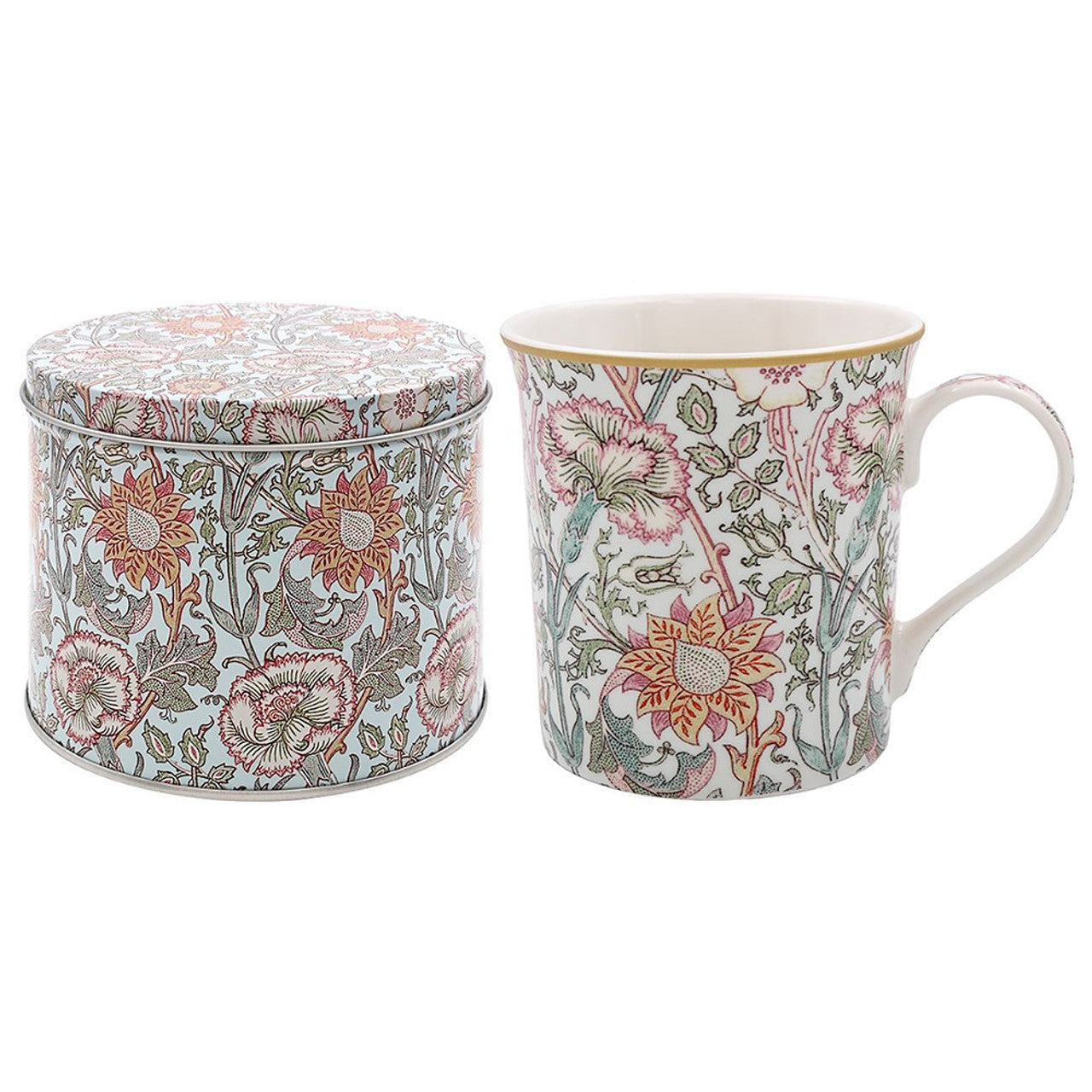 Pink & Rose William Morris Mug in Tin