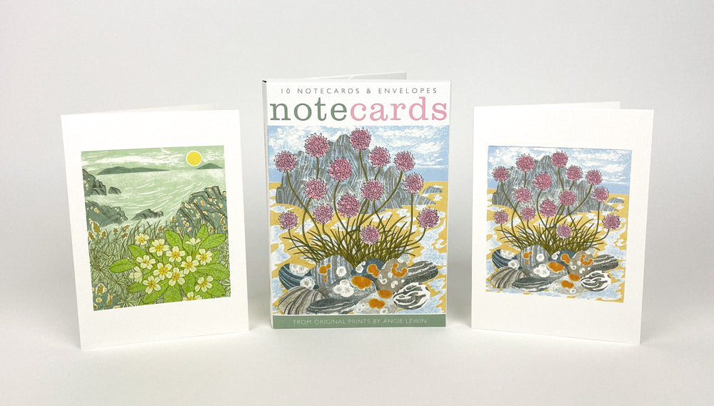 Sea Pinks and Pebbles & Island Primrose Notecards