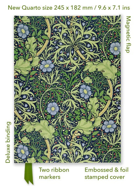 William Morris: Seaweed Foiled Quarto Journal