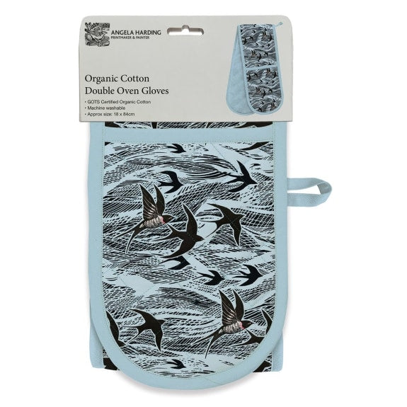 Swallow and Sea Oven Gloves