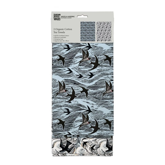 Swallow and Sea Tea Towels