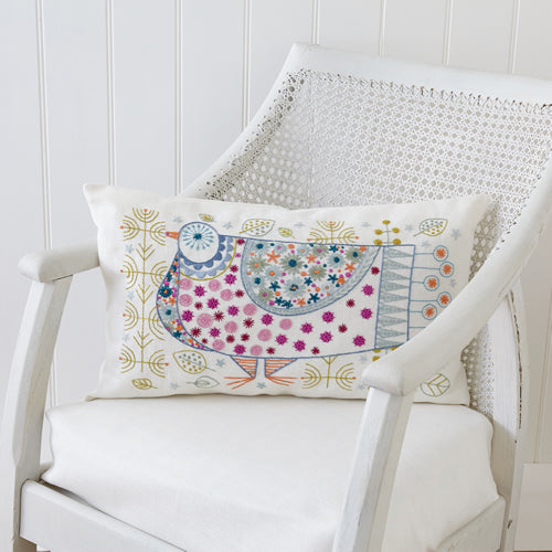 Pigeon Embroidered Cushion Kit