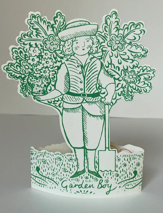 Stand Up 3D Garden Boy Card
