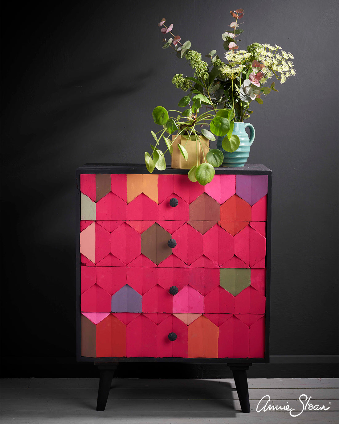 Modern-Geometric-Hexagon-Capri-Pink-chest-of-drawers-1